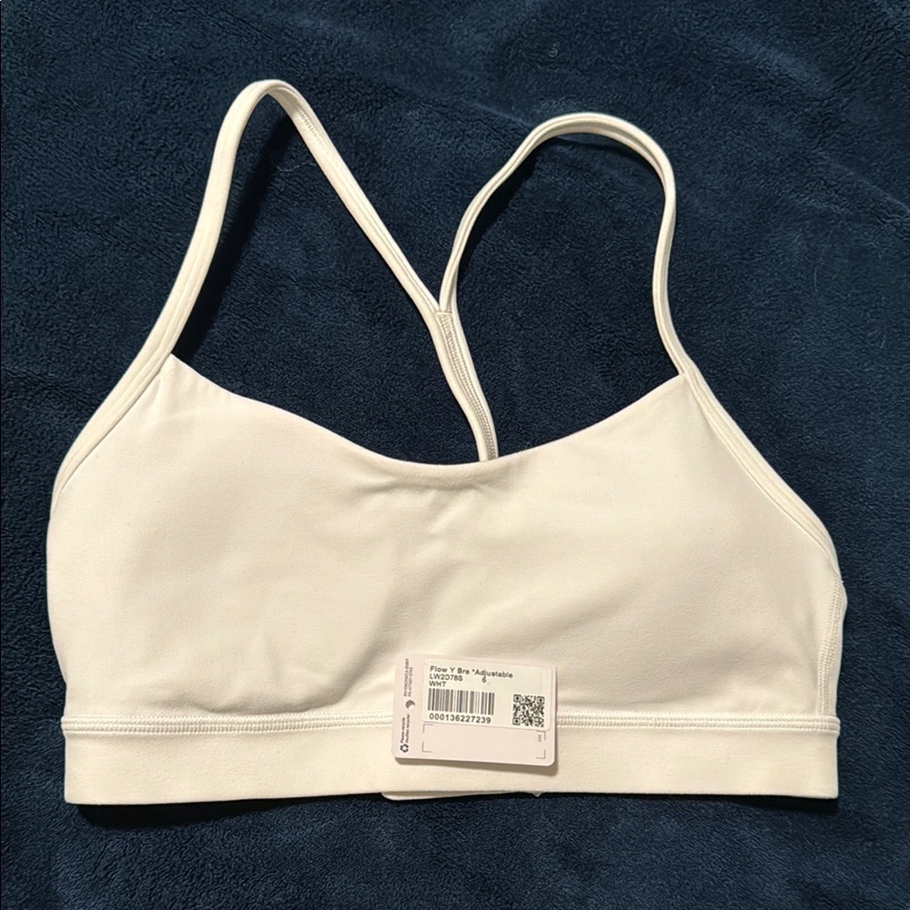 Lululemon Flow Y White Sports Bra